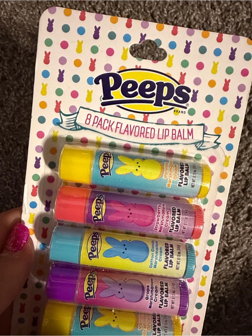 Peeps 8-Pack Flavored Lip Balm - Assorted Colors